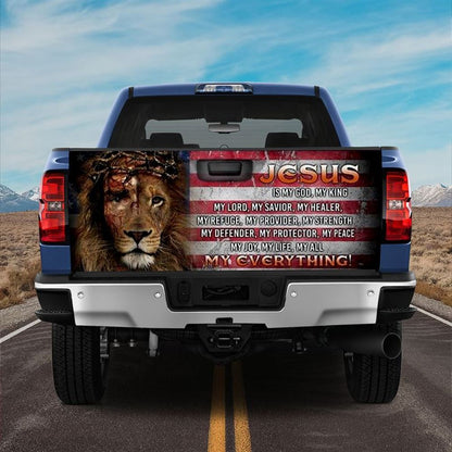 Christian Tailgate Wrap, Jesus Lion Of Judah, My Everything Truck Tailgate Decal Christian Gift Tailgate Wrap, Christian Car Decor, Religious Gift