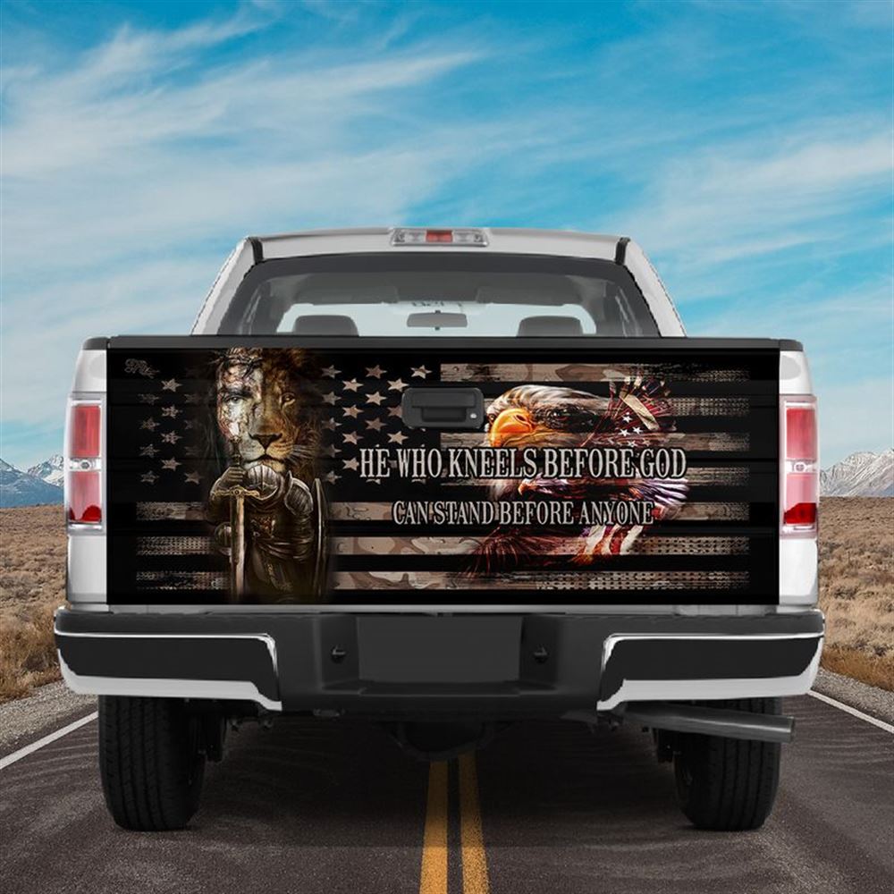 Christian Tailgate Wrap, Lion Of Judah Tailgate Wrap, Jesus Warrior Tailgate Wrap, Jesus Believer Gift, Christian Gift Idea Tailgate Wrap