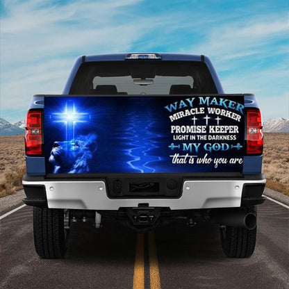 Christian Tailgate Wrap, Way Maker Miracle Worker Jesus Christ Truck Tailgate Decal Christian Gift Tailgate Wrap, Christian Car Decor, Religious Gift