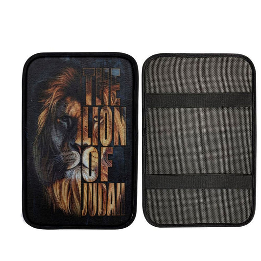 Christian The Lion Of Judah Picture Car Center Console Cover, Cross Car Interior Accessories