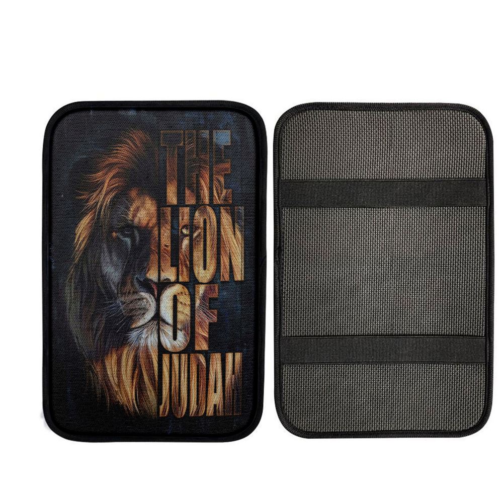 Christian The Lion Of Judah Picture Car Center Console Cover, Christian Car Armrest Accessories