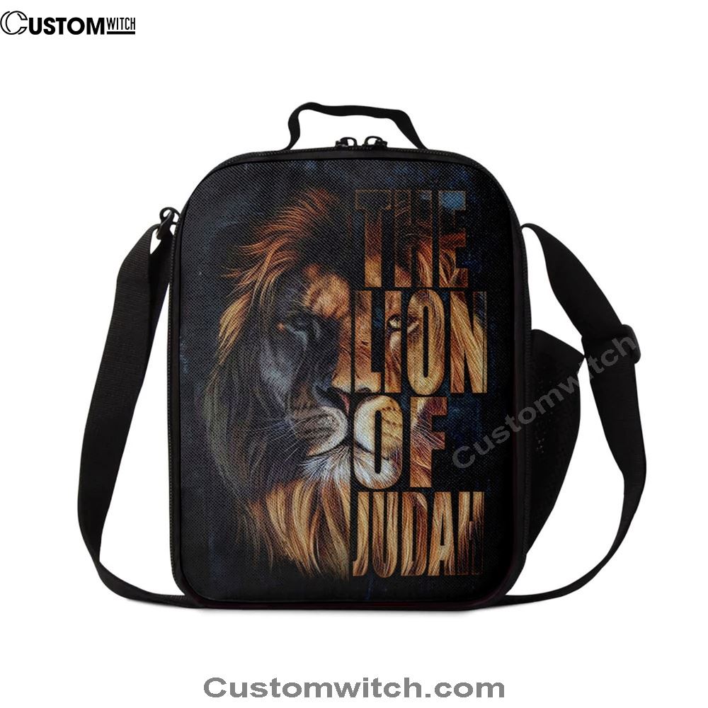 Christian The Lion Of Judah Picture Lunch Bag, Christian Lunch Bag For School, Picnic, Religious Lunch Bag