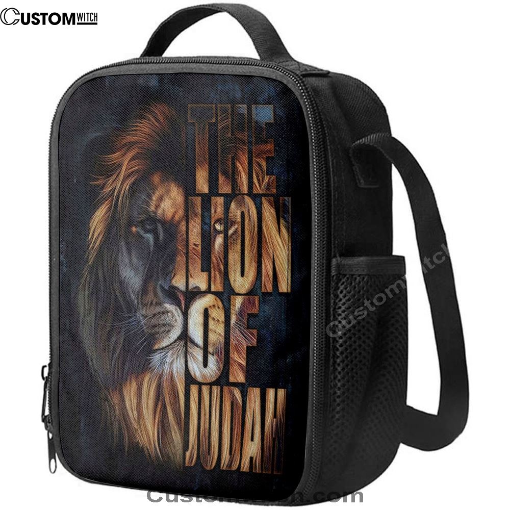 Christian The Lion Of Judah Picture Lunch Bag, Christian Lunch Bag For School, Picnic, Religious Lunch Bag