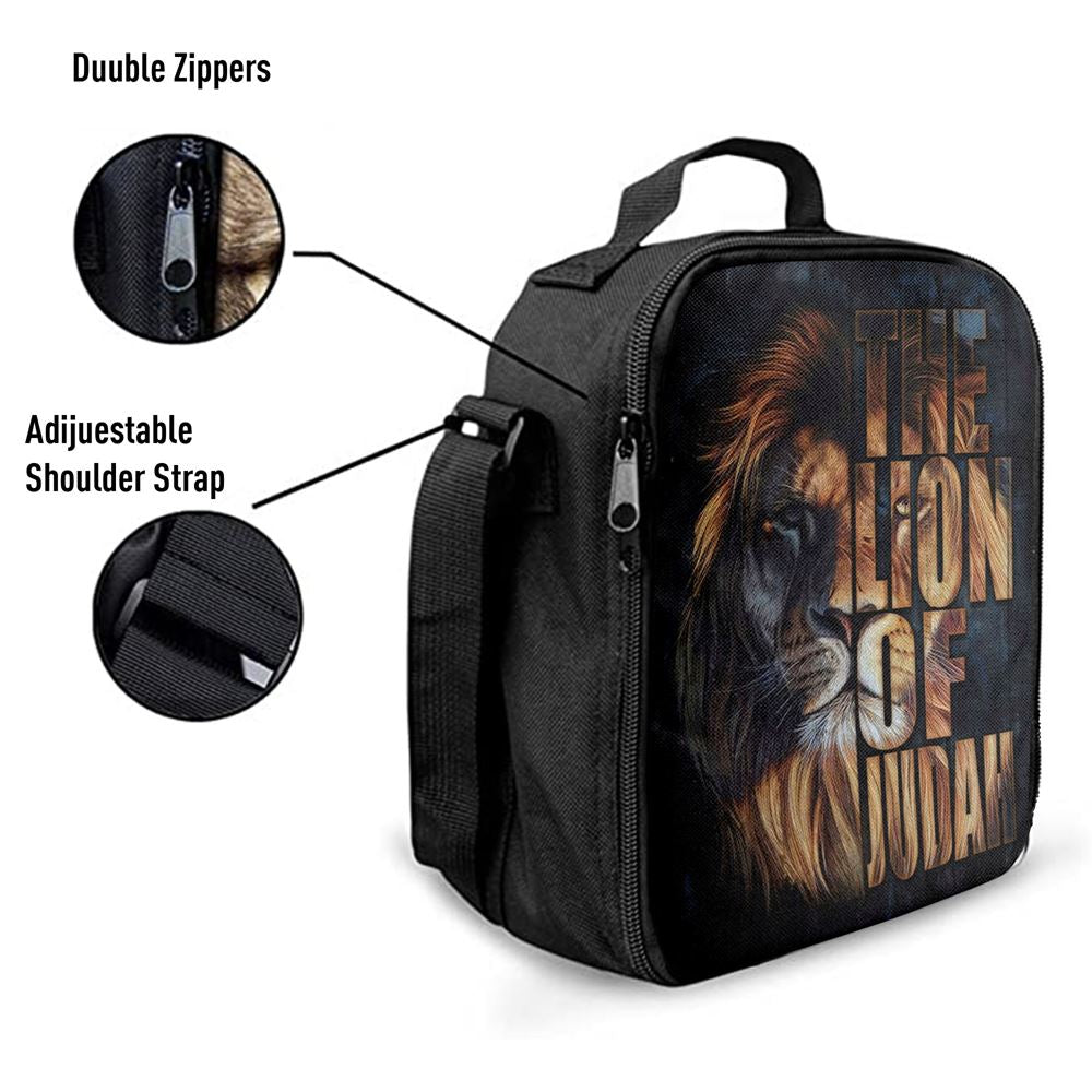 Christian The Lion Of Judah Picture Lunch Bag, Christian Lunch Bag For School, Picnic, Religious Lunch Bag