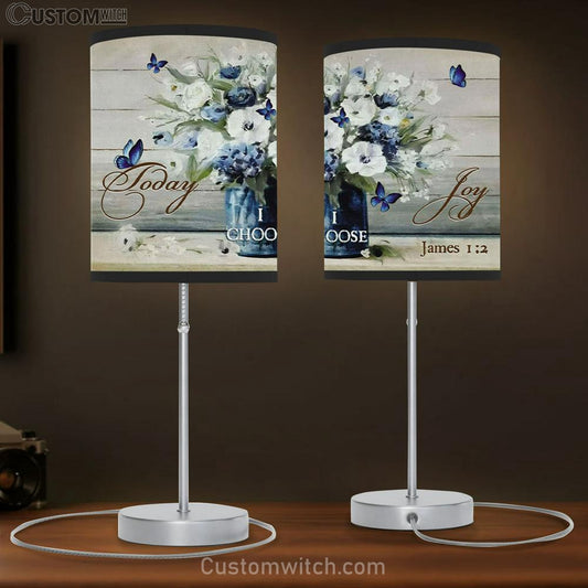 Christian Lamb Gift Butterfly Flower - Today I Choose Joy Table Lamb Gift Print - Christian Bedroom Decor