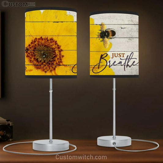 Christian Lamb Gift Honey Bee Flower Just Breathe Table Lamb Gift - Christian Bedroom Decor