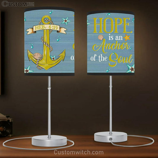 Christian Lamb Gift Hope Is An Anchor For The Soul Table Lamb Gift Print - Christian Bedroom Decor