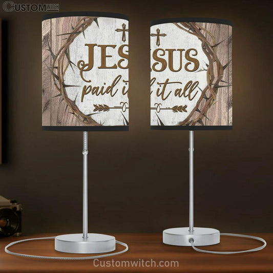 Christian Lamb Gift Jesus Paid It All Table Lamb Print - Christian Bedroom Decor