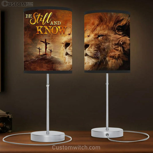 Christian Lamb Gift Lion Of Judah - Be Still And Know Table Lamb Print - Christian Bedroom Decor