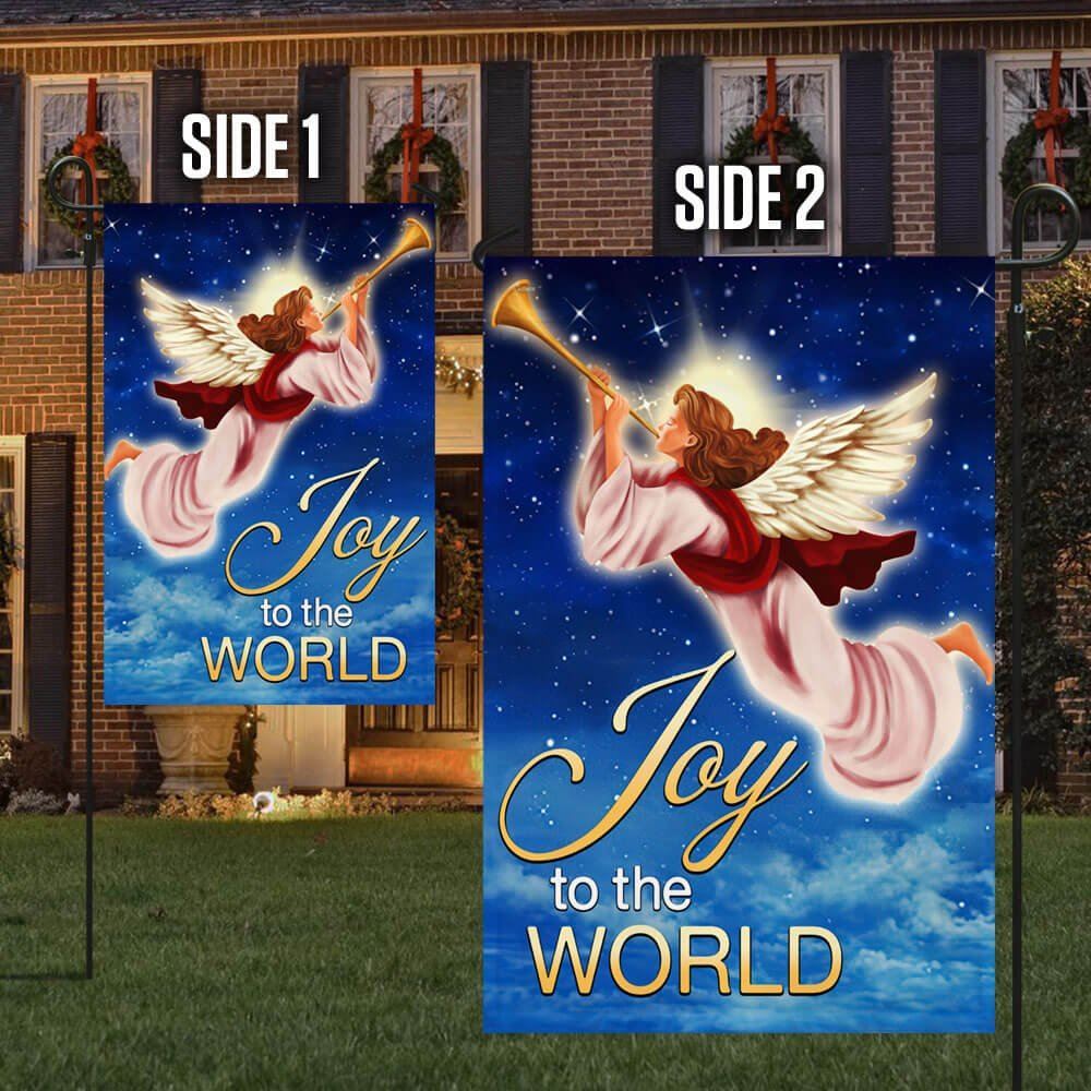 Christmas Angel Flag Joy To The World Flag, Christmas Angel Garden Flag, Christmas Outdoor Decor Ideas