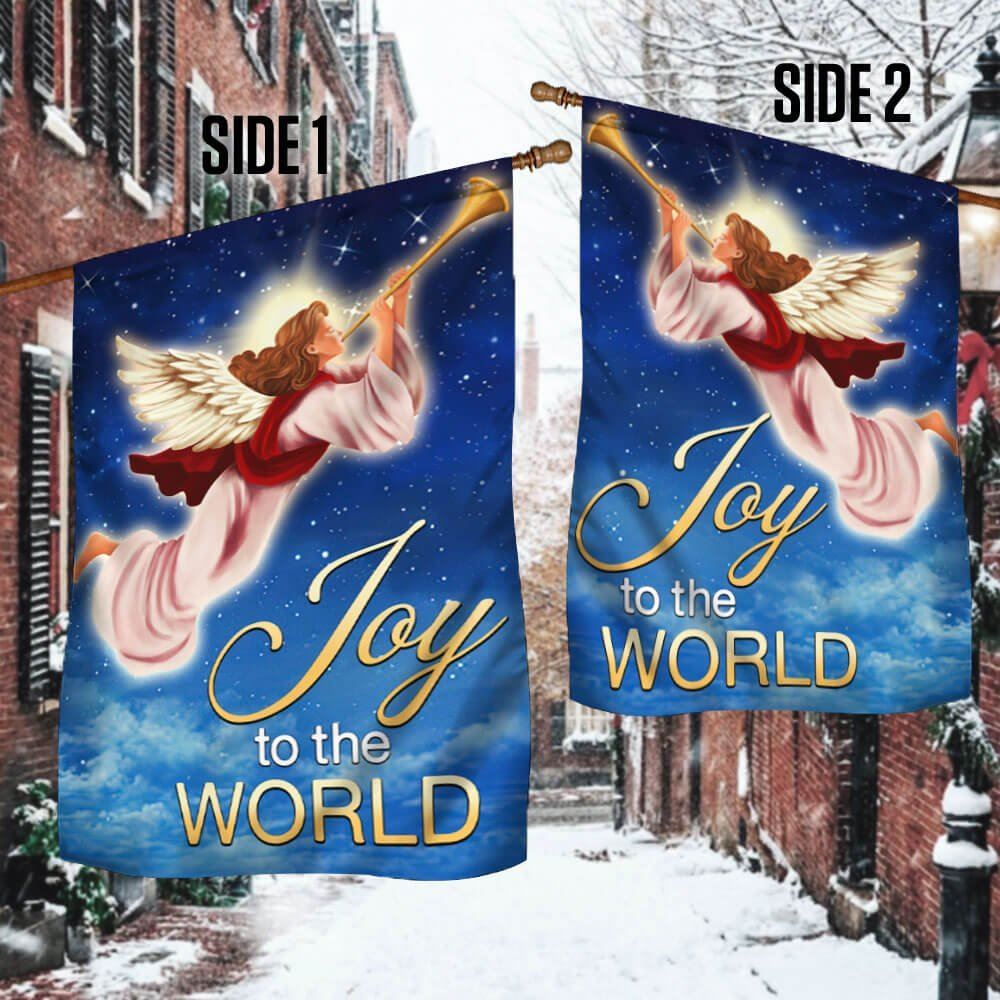 Christmas Angel Flag Joy To The World Flag, Christmas Angel Garden Flag, Christmas Outdoor Decor Ideas