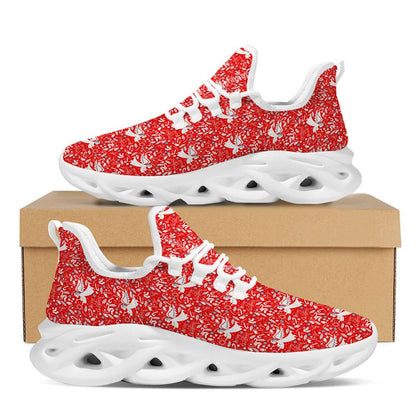 Christmas Angel Print Pattern White Max Soul Shoes For Men Women, Best Running Sneaker, Christmas Shoes, Winter Fashion Shoes