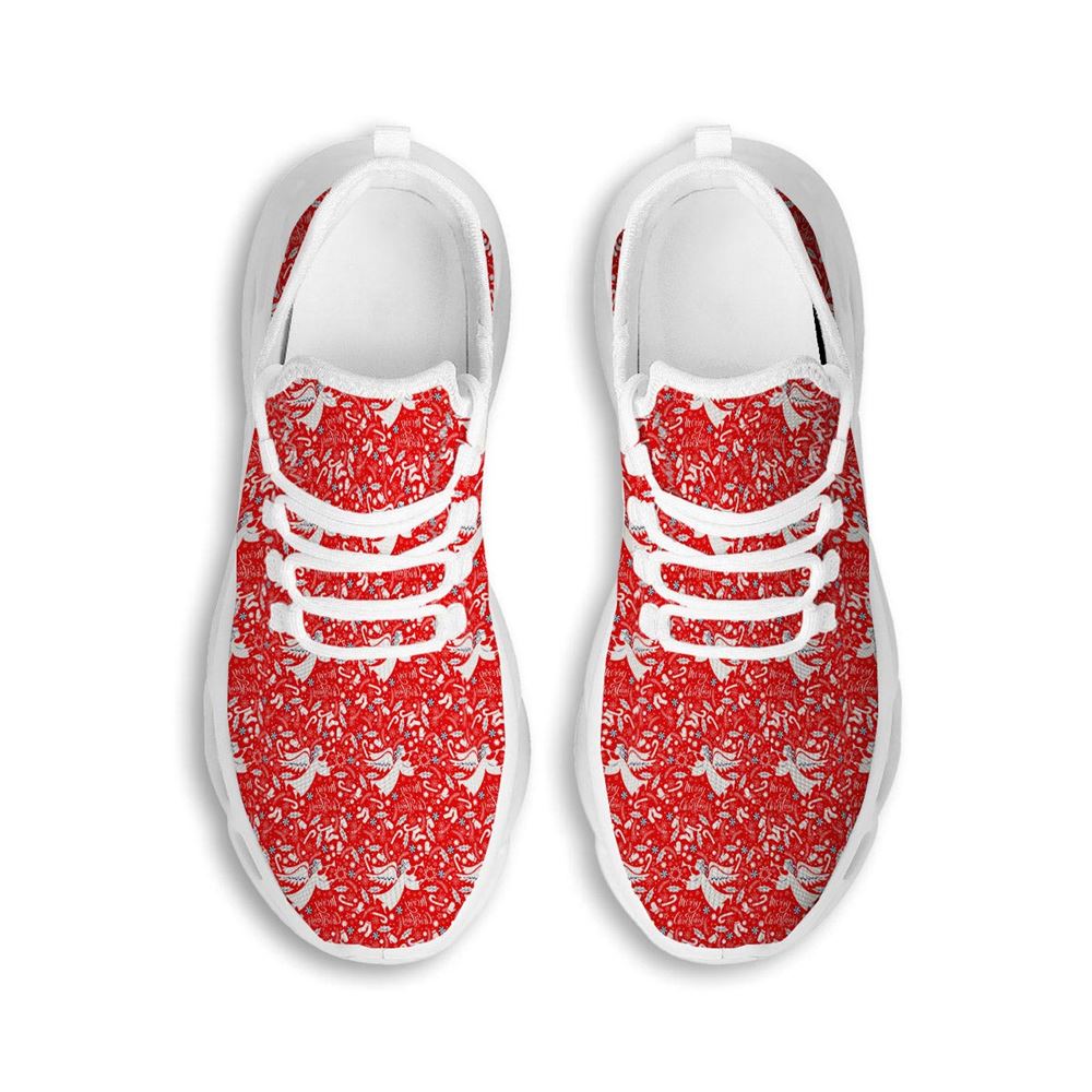 Christmas Angel Print Pattern White Max Soul Shoes For Men Women, Best Running Sneaker, Christmas Shoes, Winter Fashion Shoes