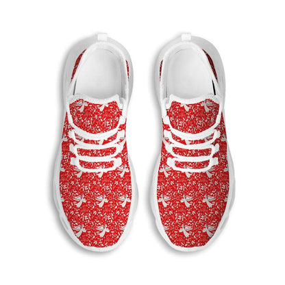 Christmas Angel Print Pattern White Max Soul Shoes For Men Women, Best Running Sneaker, Christmas Shoes, Winter Fashion Shoes