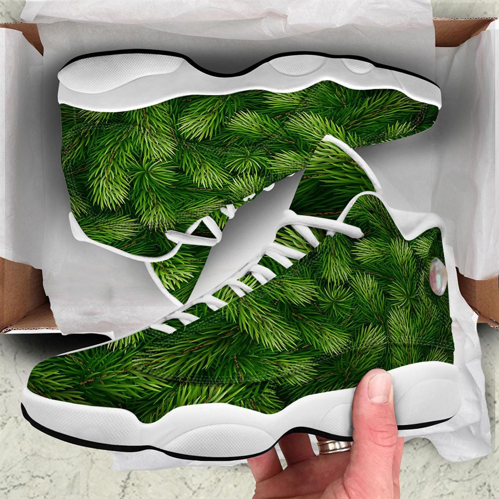 Christmas Basketball Shoes, Branches Christmas Tree Print Jd13 Shoes For Men Women, Christmas Fashion Shoes