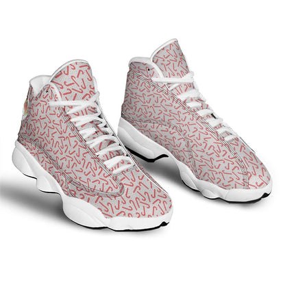 Christmas Basketball Shoes, Christmas Candy Print Pattern Jd13 Shoes For Men Women, Christmas Fashion Shoes