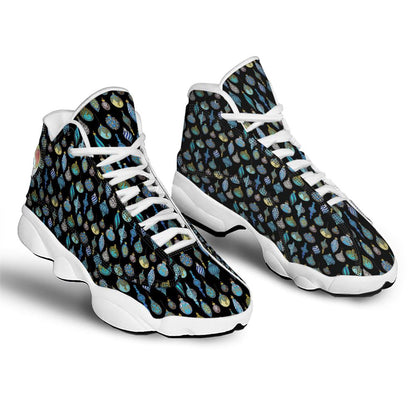 Christmas Basketball Shoes, Christmas Decorations Drawing Print Pattern Jd13 Shoes For Men Women, Christmas Fashion Shoes
