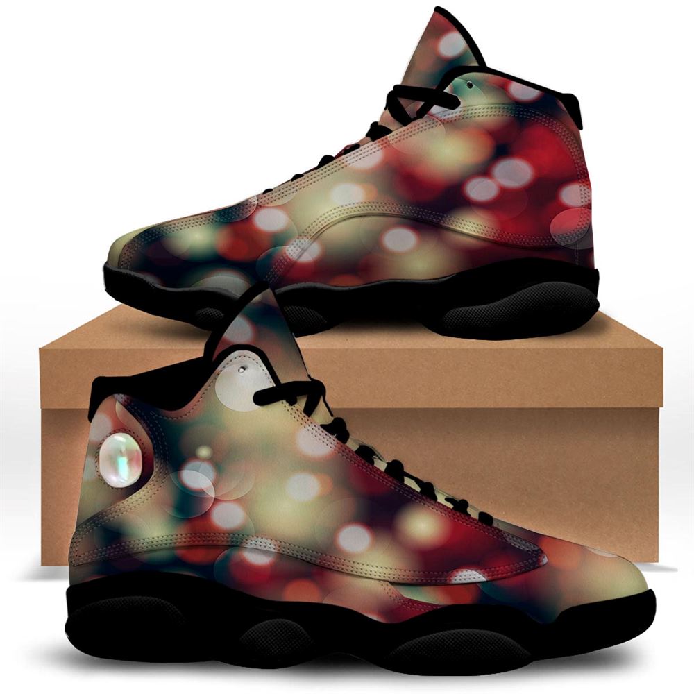 Christmas Basketball Shoes, Christmas Defocused Lights Print Jd13 Shoes For Men Women, Christmas Fashion Shoes