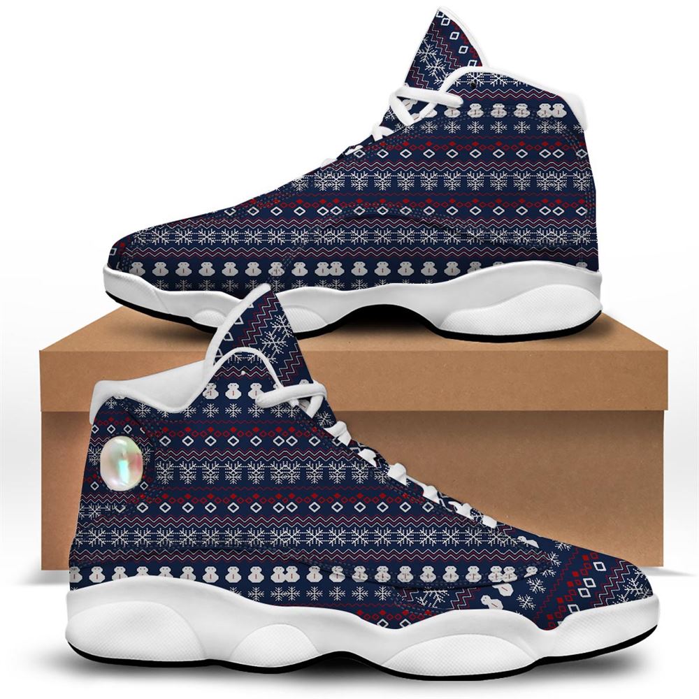 Christmas Basketball Shoes, Christmas Scandinavian Print Pattern Jd13 Shoes For Men Women, Christmas Fashion Shoes