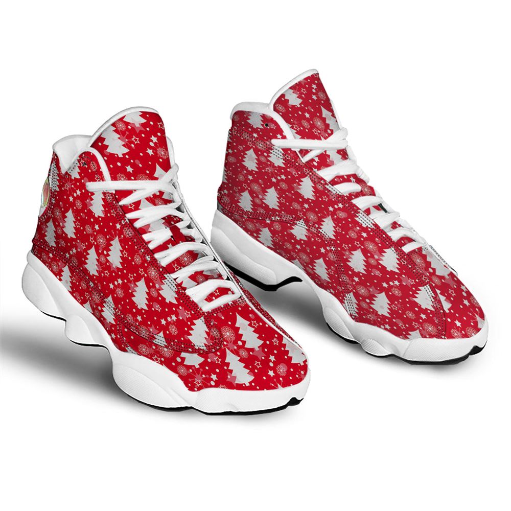 Christmas Basketball Shoes, Christmas Tree Polka Dot Print Pattern Jd13 Shoes For Men Women, Christmas Fashion Shoes