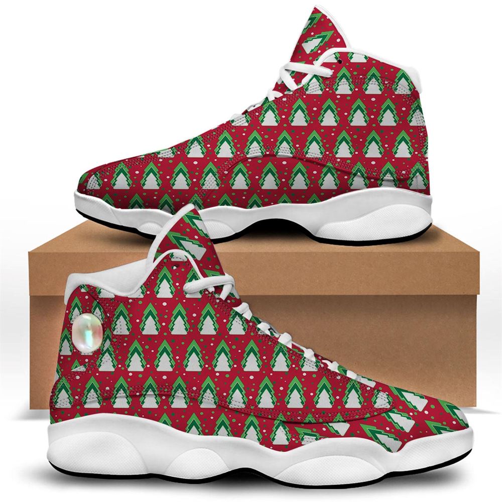 Christmas Basketball Shoes, Dots Merry Christmas Print Pattern Jd13 Shoes For Men Women, Christmas Fashion Shoes