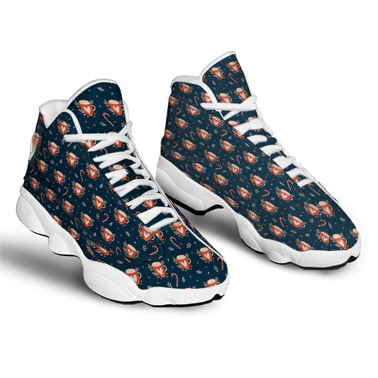 Christmas Basketball Shoes, Holiday Christmas Cup Print Pattern Jd13 Shoes For Men Women, Christmas Fashion Shoes