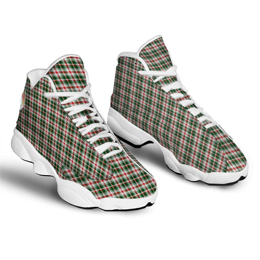 Christmas Basketball Shoes, Madras Plaid Christmas Print Jd13 Shoes For Men Women, Christmas Fashion Shoes