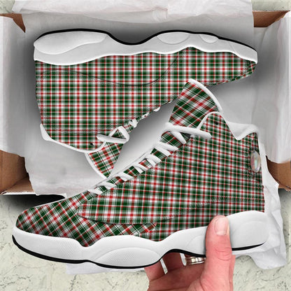 Christmas Basketball Shoes, Madras Plaid Christmas Print Jd13 Shoes For Men Women, Christmas Fashion Shoes