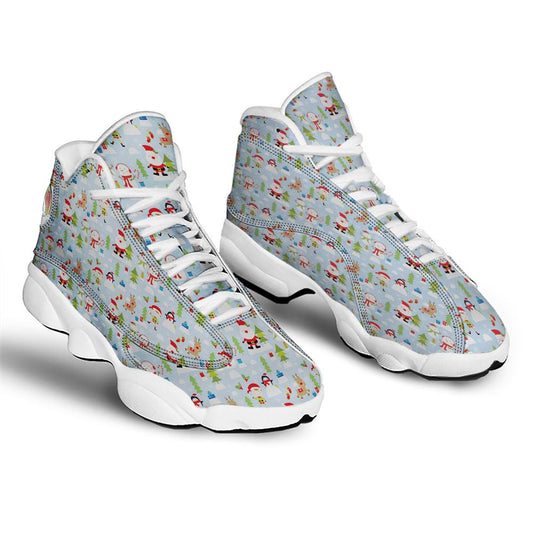 Christmas Basketball Shoes, Merry Christmas Cute Print Pattern Jd13 Shoes For Men Women, Christmas Fashion Shoes