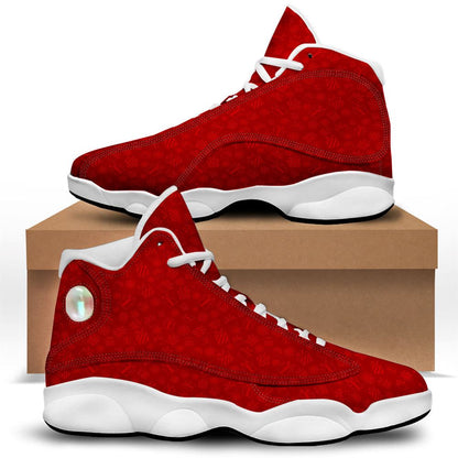 Christmas Basketball Shoes, Santa Christmas Gift Print Pattern Jd13 Shoes For Men Women, Christmas Fashion Shoes