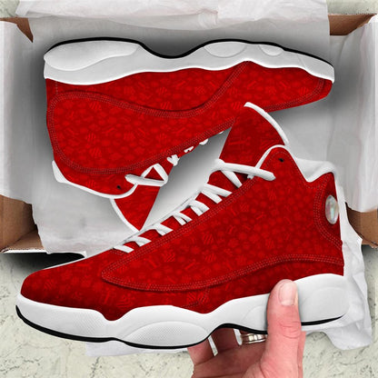 Christmas Basketball Shoes, Santa Christmas Gift Print Pattern Jd13 Shoes For Men Women, Christmas Fashion Shoes