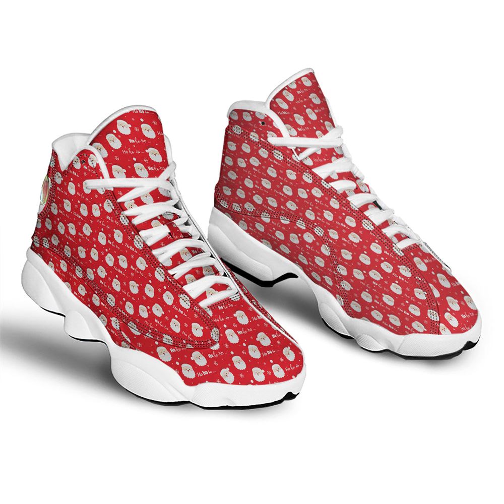 Christmas Basketball Shoes, Santa Claus Christmas Print Pattern Jd13 Shoes For Men Women, Christmas Fashion Shoes