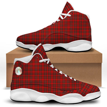 Christmas Basketball Shoes, Tartan Christmas Scottish Print Pattern Jd13 Shoes For Men Women, Christmas Fashion Shoes