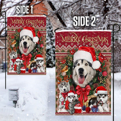 Christmas Begins With Husky Flag, Christmas Dog Garden Flag, Christmas Gifts For Pet, Christmas Outdoor Decor Ideas