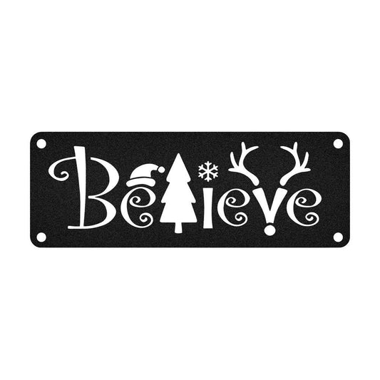 Christmas Believe Sign, Christmas Gift, Christmas Home Decor Sign, Christmas Outdoor Metal Sign