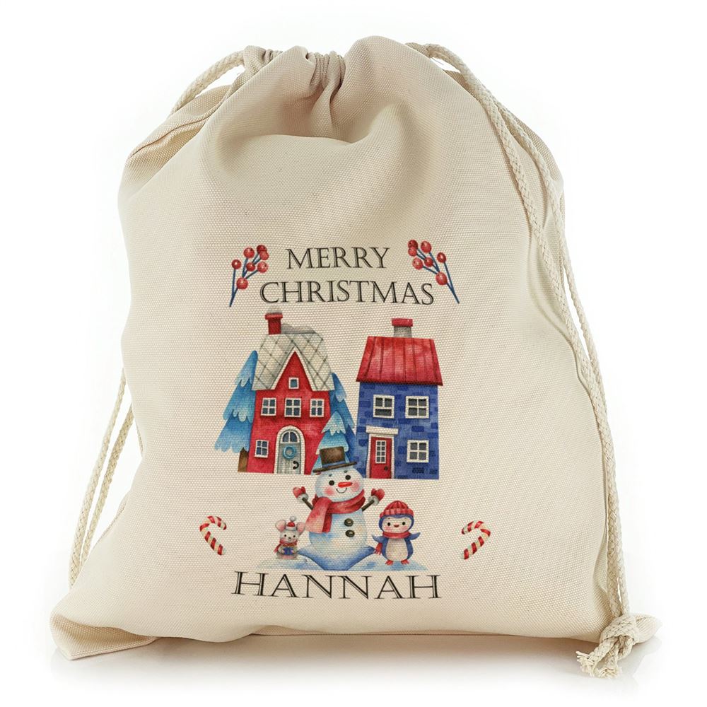 Christmas Characters and Houses Christmas Sack, Gift For Chidren, Christmas Bag Gift, Christmas Gift 2023