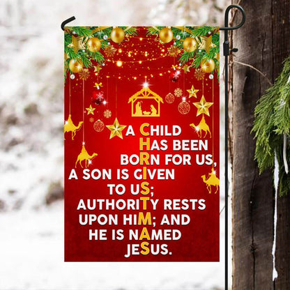 Christmas Christ Jesus Flag He Is Named Jesus Flag, Christian Christmas House Flag, Christmas Outdoor Decor Ideas