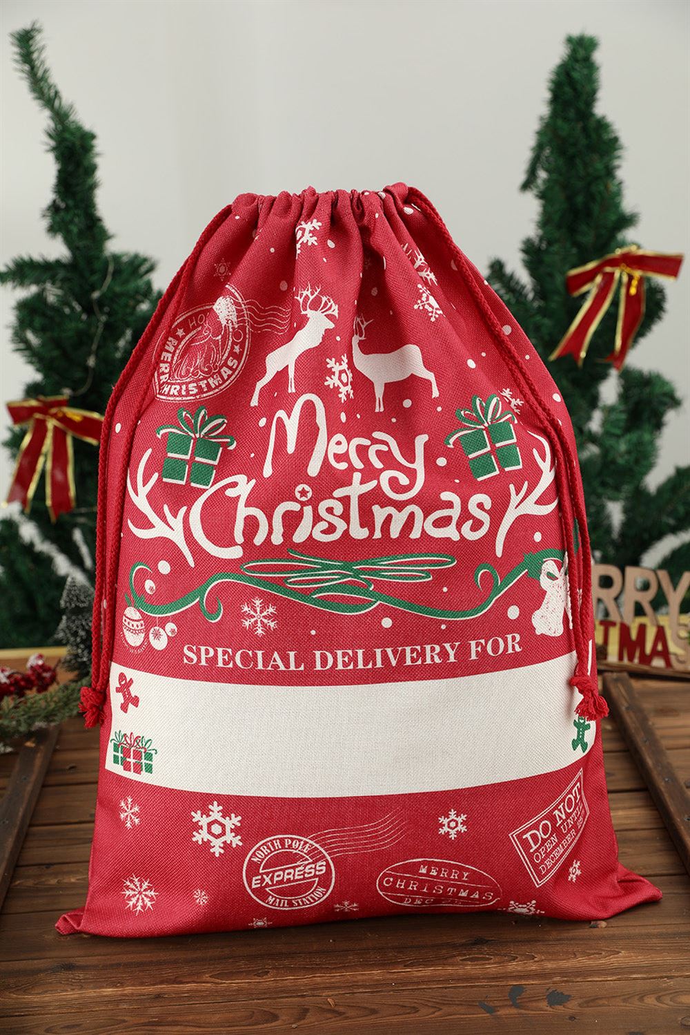 Christmas Drawstring Large Santa Sack, Gift For Chidren, Christmas Bag Gift, Christmas Gift 2023
