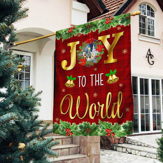 Christmas Flag Joy To The World Flag, Christmas Garden Flag, Home Decor Accessories, Christmas Outdoor Decor Ideas
