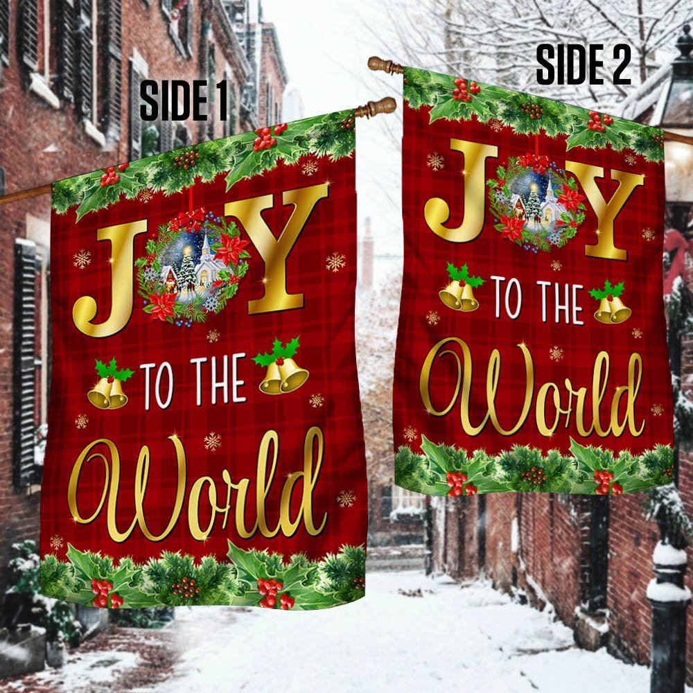 Christmas Flag Joy To The World Flag, Christmas Garden Flag, Home Decor Accessories, Christmas Outdoor Decor Ideas