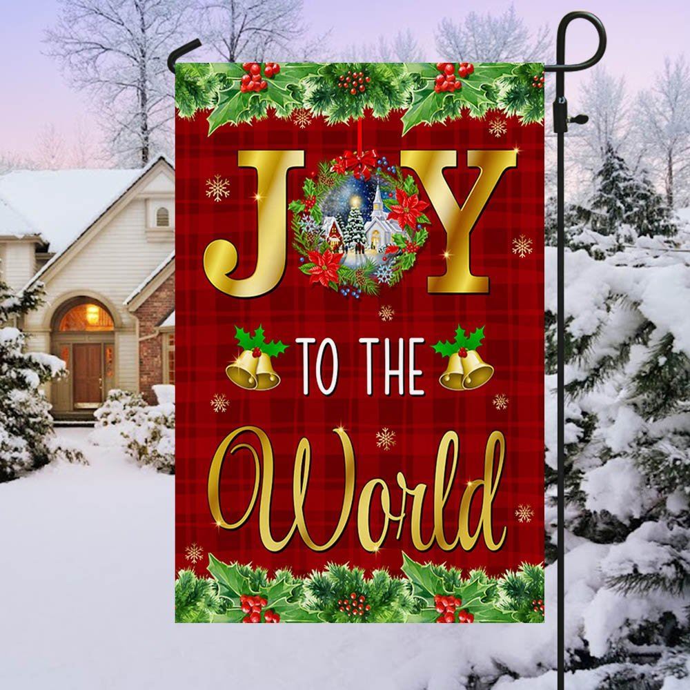 Christmas Flag Joy To The World Flag, Christmas Garden Flag, Home Decor Accessories, Christmas Outdoor Decor Ideas