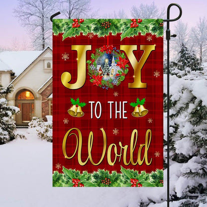 Christmas Flag Joy To The World Flag, Christmas Garden Flag, Home Decor Accessories, Christmas Outdoor Decor Ideas