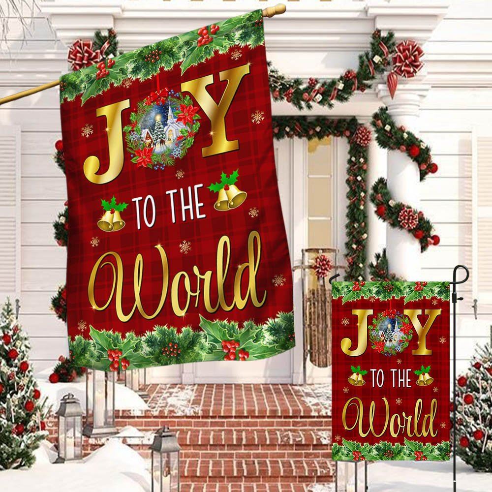 Christmas Flag Joy To The World Flag, Christmas Garden Flag, Home Decor Accessories, Christmas Outdoor Decor Ideas