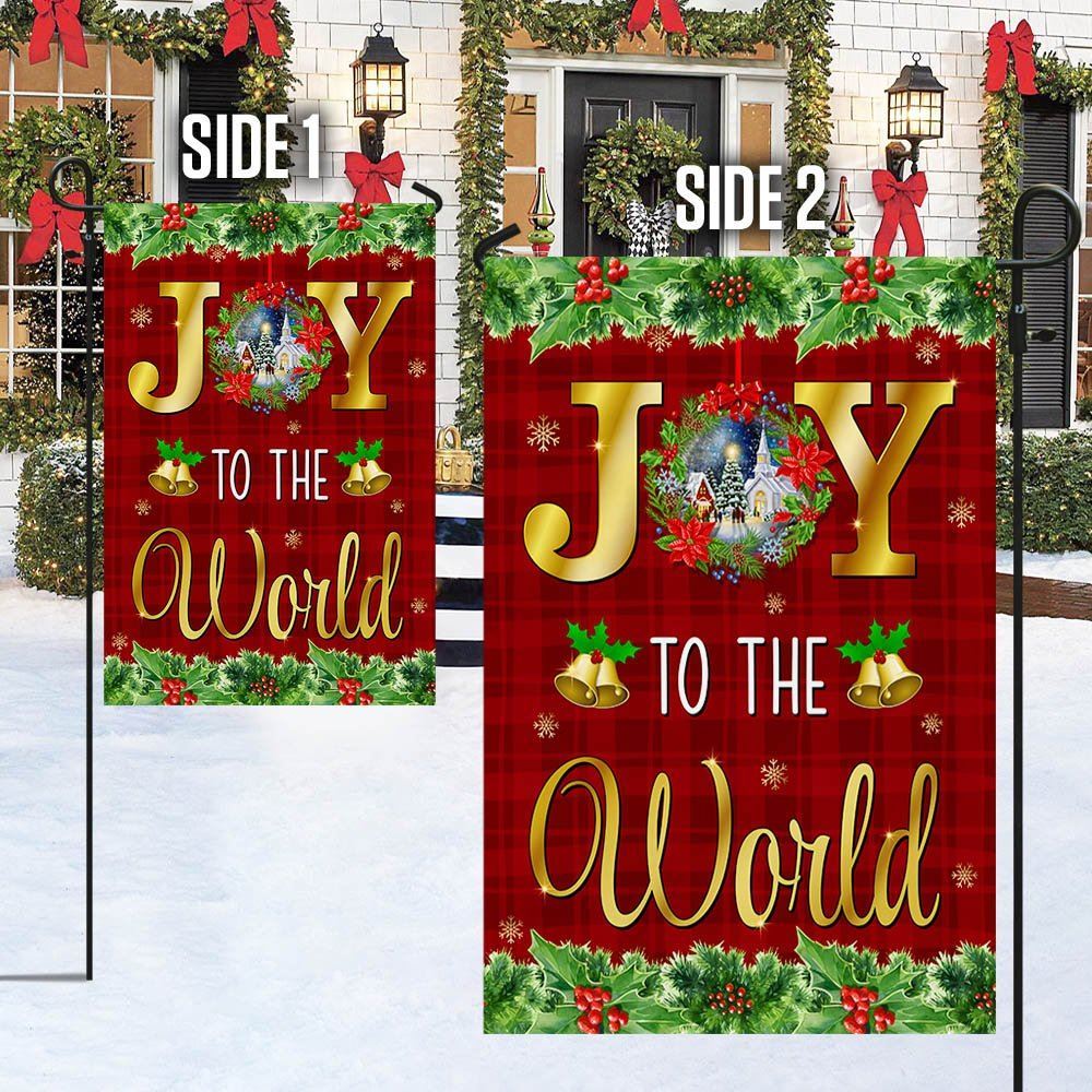 Christmas Flag Joy To The World Flag, Christmas Garden Flag, Home Decor Accessories, Christmas Outdoor Decor Ideas