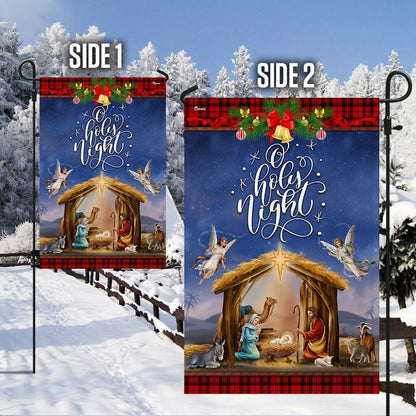 Christmas Flag Nativity Scene O Holy Night Child Is Born Flag, Christian Christmas House Flag, Christmas Outdoor Decor Ideas