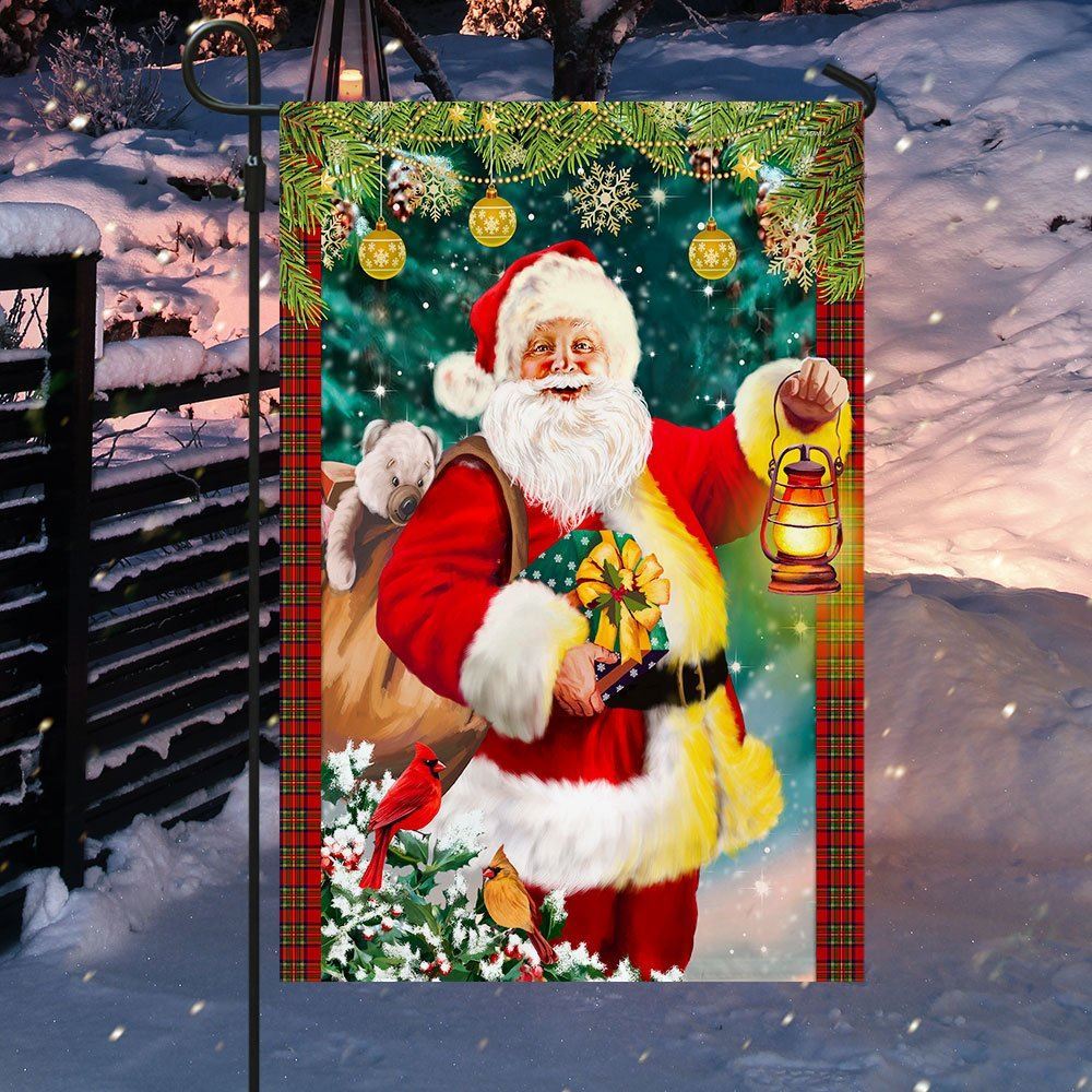 Christmas Flag Santa Claus Christmas Flag, Christmas Garden Flag, Home Decor Accessories, Christmas Outdoor Decor Ideas