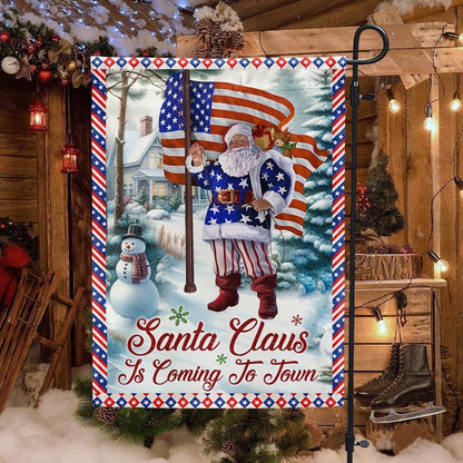 Christmas Flag Santa Claus Is Coming To Town Flag, Christmas Garden Flag, Home Decor Accessories, Christmas Outdoor Decor Ideas