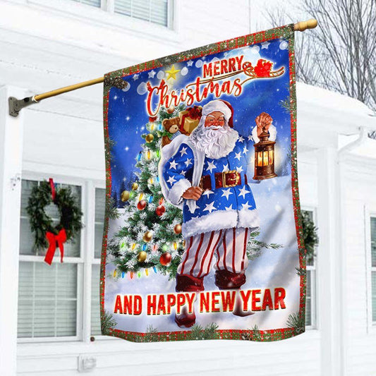 Christmas Flag Santa Merry Christmas And Happy New Year Flag, Christmas Garden Flag, Home Decor Accessories, Christmas Outdoor Decor Ideas