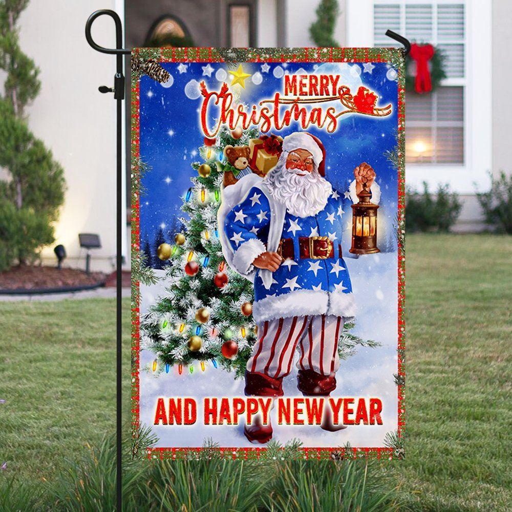 Christmas Flag Santa Merry Christmas And Happy New Year Flag, Christmas Garden Flag, Home Decor Accessories, Christmas Outdoor Decor Ideas