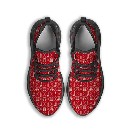 Christmas Gift Knitted Print Pattern Black Max Soul Shoes For Men Women, Best Running Sneaker, Christmas Shoes, Winter Fashion Shoes